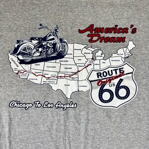 Route 66 Chicago‎ Los Angeles Motorcycle Graphic T-Shirt small Harley Davidson